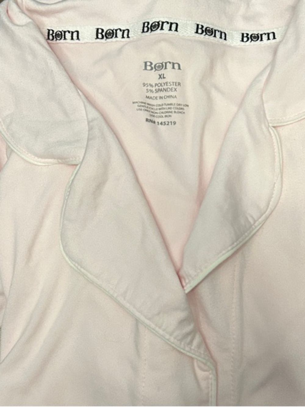 NWOT BORN Light Pink Pajama Short Set with Notched Collar